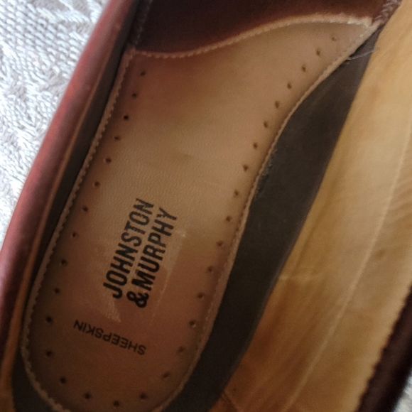 Johnston and Murphy Conyac Brown Woven Leather  Men's Loafers Size 9 Preppy - Picture 6 of 7